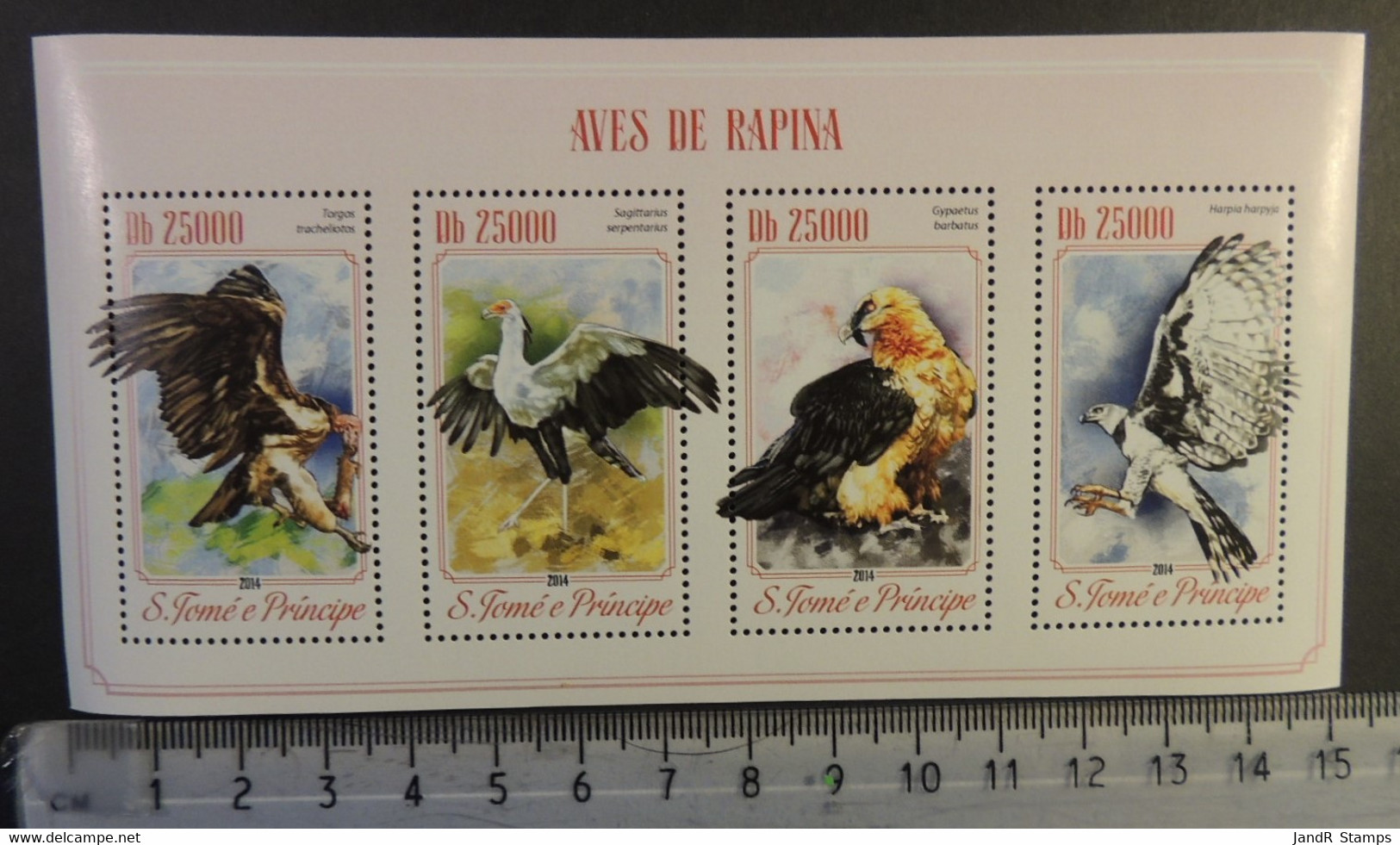 St Thomas 2014 Birds Of Prey M/sheet Mnh - Volledige & Onvolledige Vellen