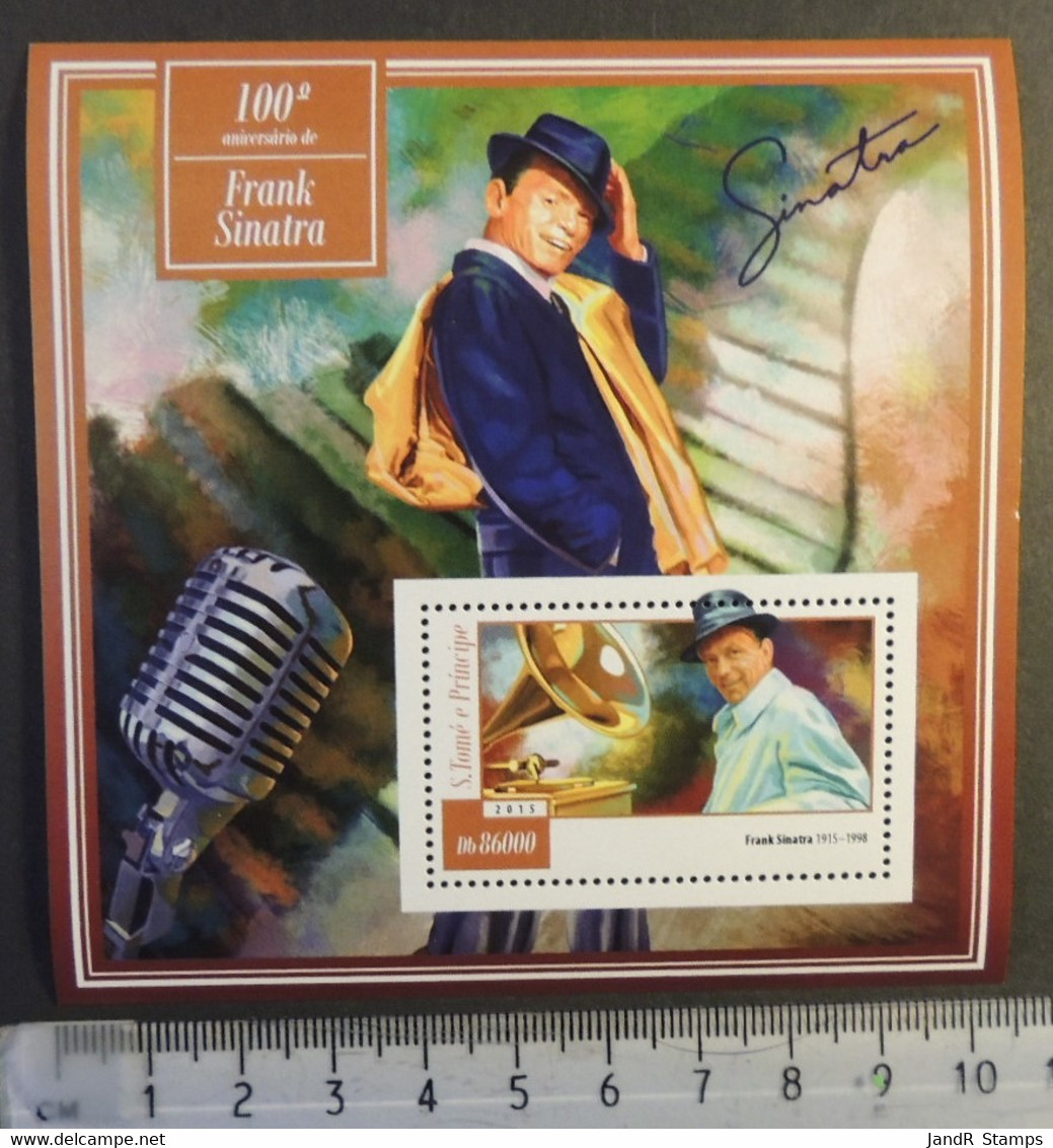 St Thomas 2015 Frank Sinatra Cinema Music S/sheet Mnh - Volledige & Onvolledige Vellen