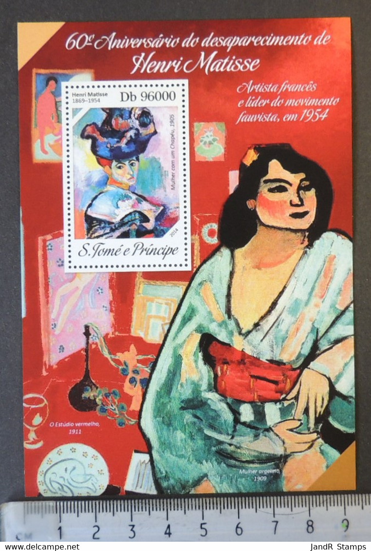 St Thomas 2014 Henri Matisse Art Women S/sheet Mnh - Feuilles Complètes Et Multiples