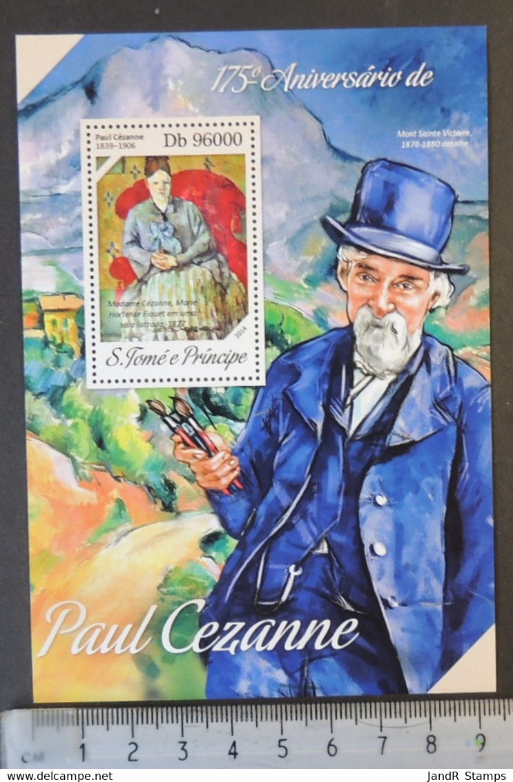 St Thomas 2014 Paul Cezanne Art Women S/sheet Mnh - Volledige & Onvolledige Vellen