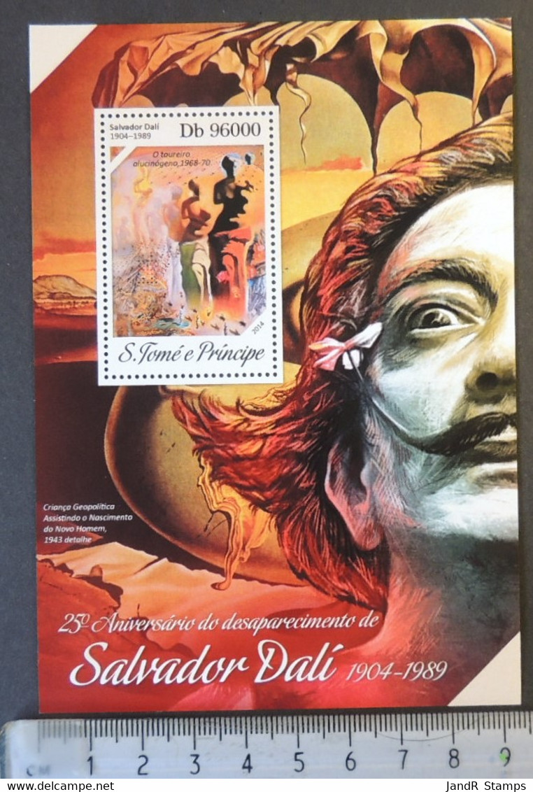 St Thomas 2014 Salvador Dali Art Abstract S/sheet Mnh - Full Sheets & Multiples