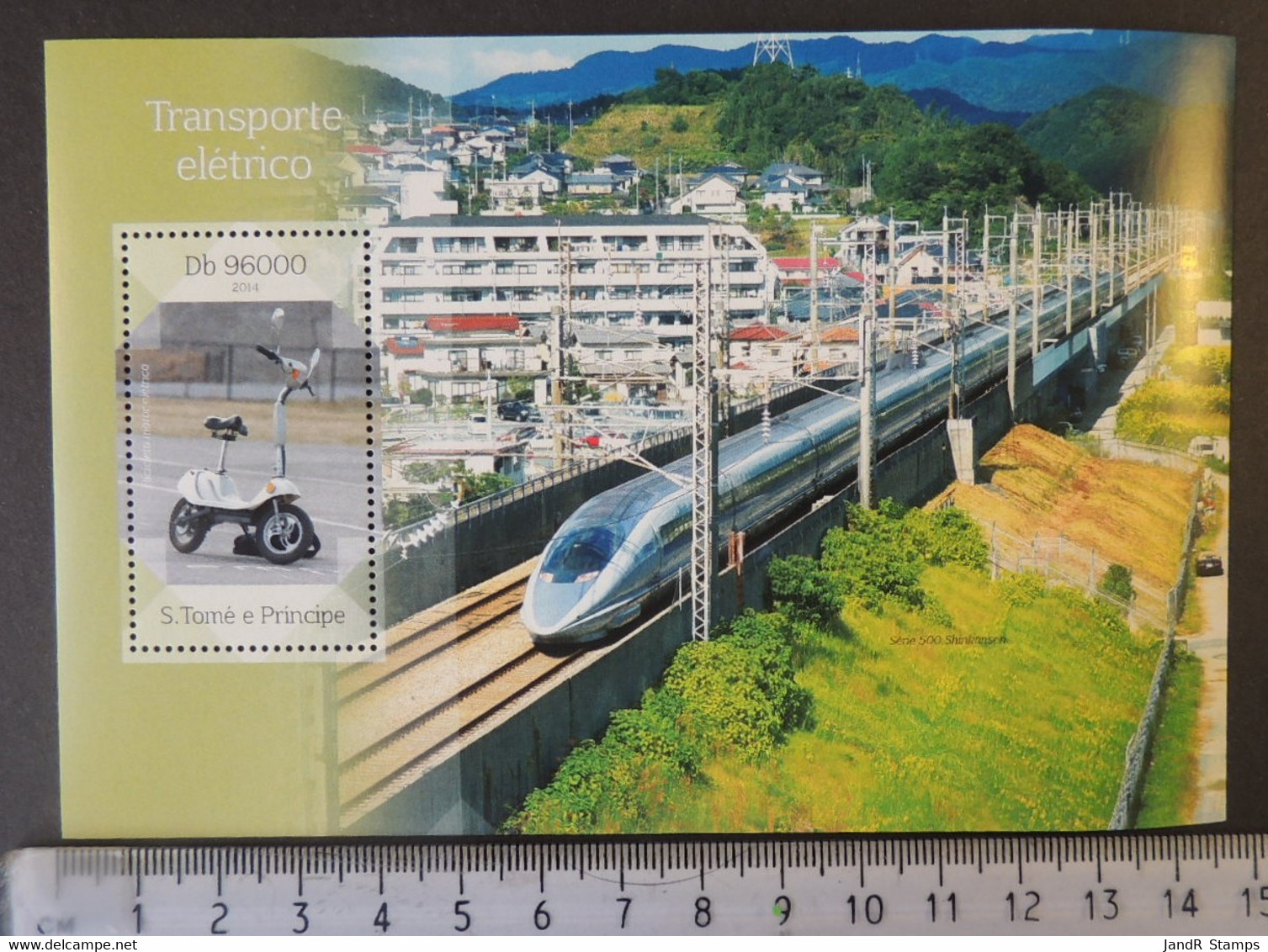 St Thomas 2014 Electric Transport Scooter Trains Railways S/sheet Mnh - Full Sheets & Multiples