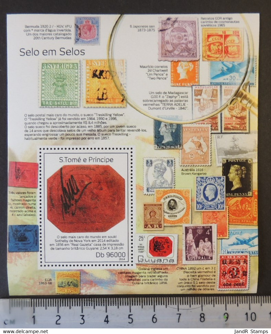 St Thomas 2014 Stamp On Stamp Philatelic S/sheet Mnh - Feuilles Complètes Et Multiples