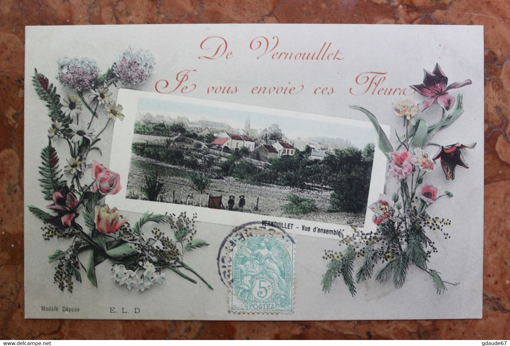 VERNOUILLET (78) - CARTE SOUVENIR - "JE VOUS ENVOIE CES FLEURS" - Vernouillet