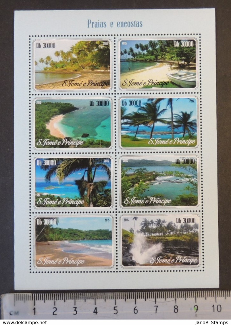 St Thomas 2015 Tourism Beaches Bays Coves M/sheet Mnh - Full Sheets & Multiples