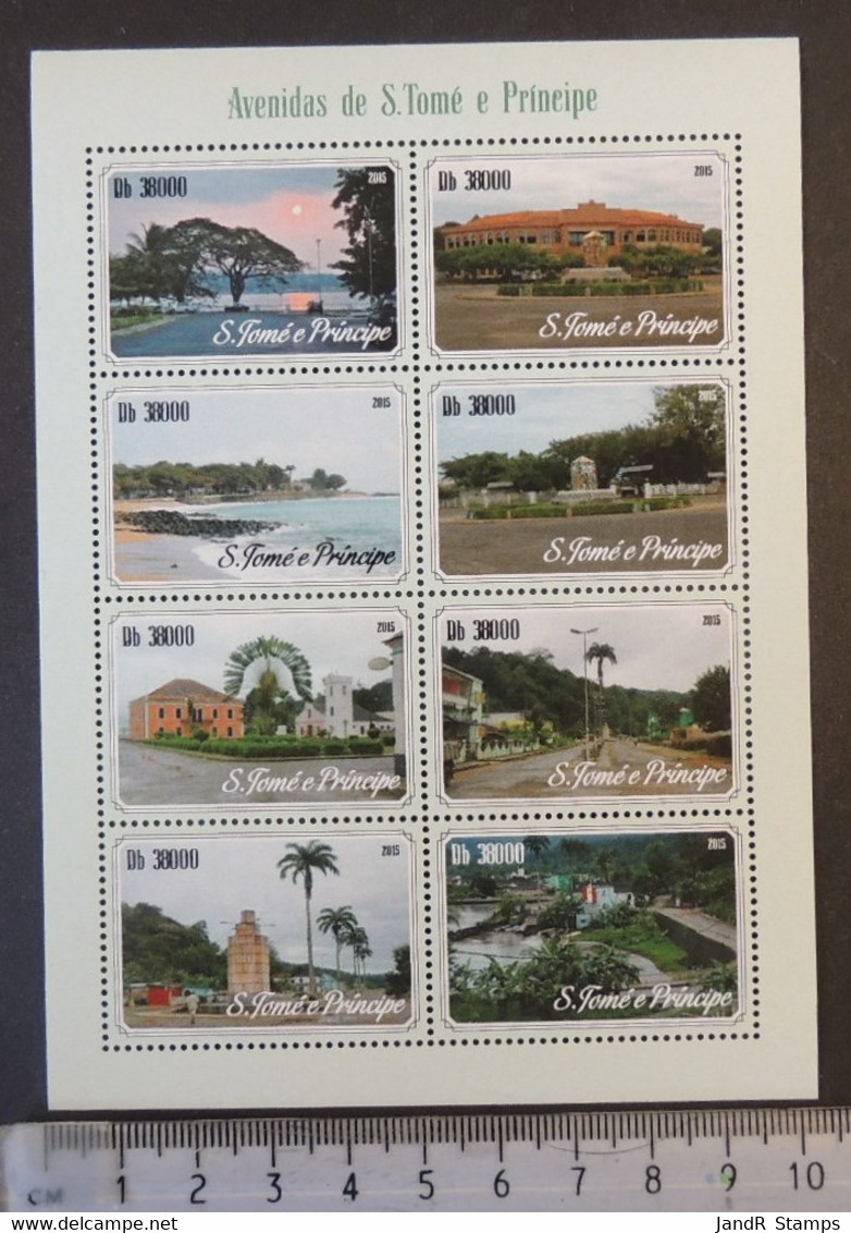 St Thomas 2015 Tourism Beaches Buildings M/sheet Mnh - Full Sheets & Multiples