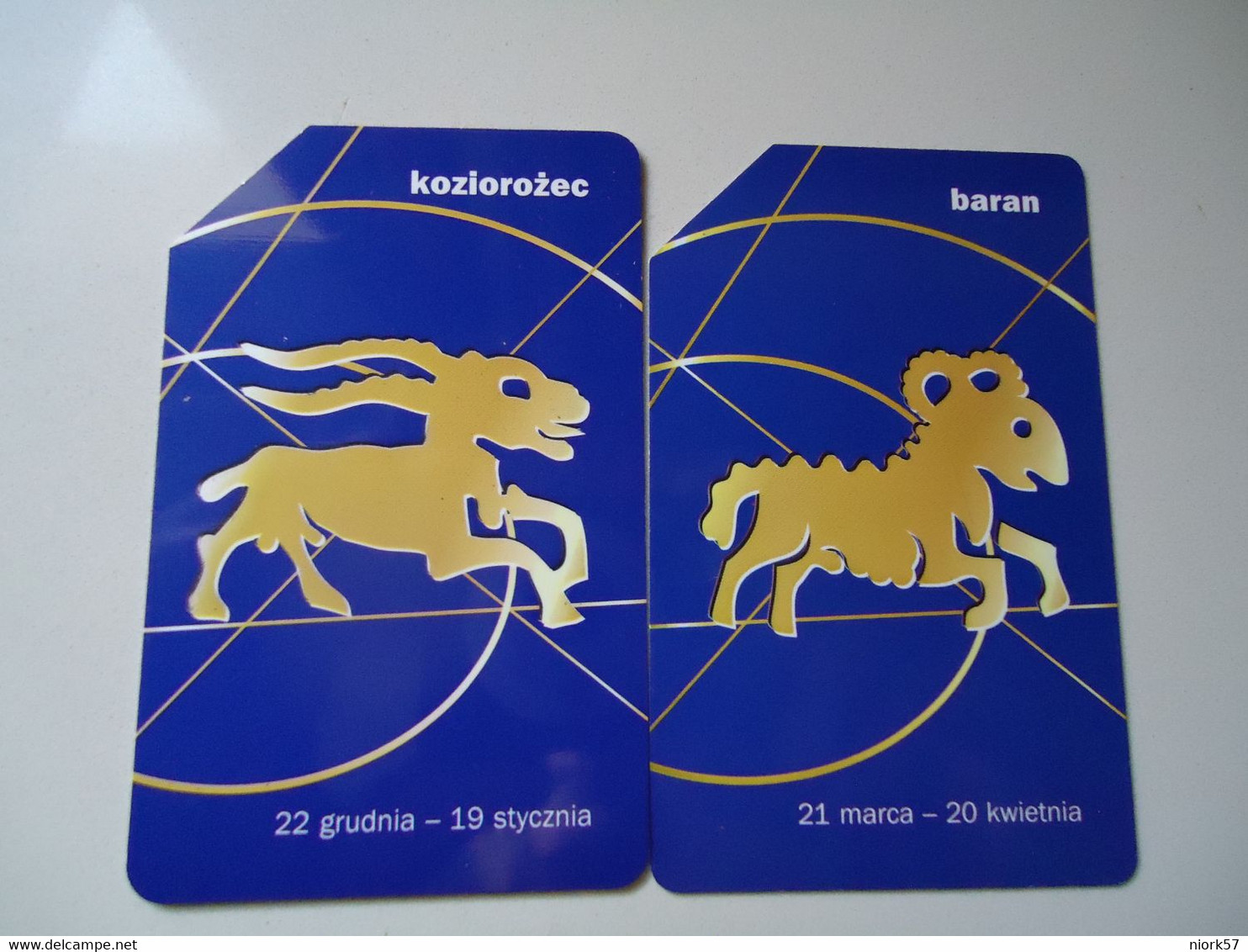 POLAND     USED CARDS  2 ZODIAC  ZODIAC SIGNS - Zodiaque