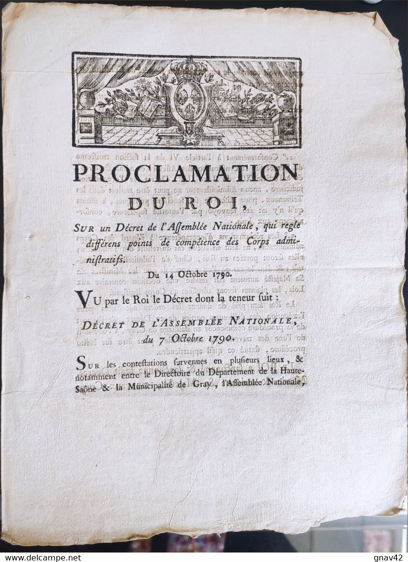 Lettres Patentes Du Roi Du 14 Octobre 1790 - Wetten & Decreten