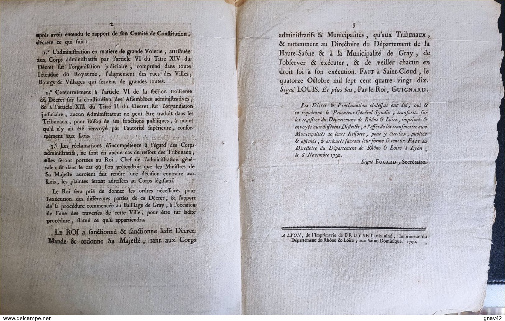 Lettres Patentes Du Roi Du 14 Octobre 1790 - Wetten & Decreten