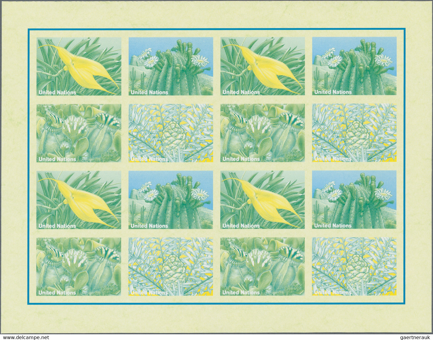 Thematik: Flora, Botanik / flora, botany, bloom: 1996, UNO New York. Endangered species IV (4 values