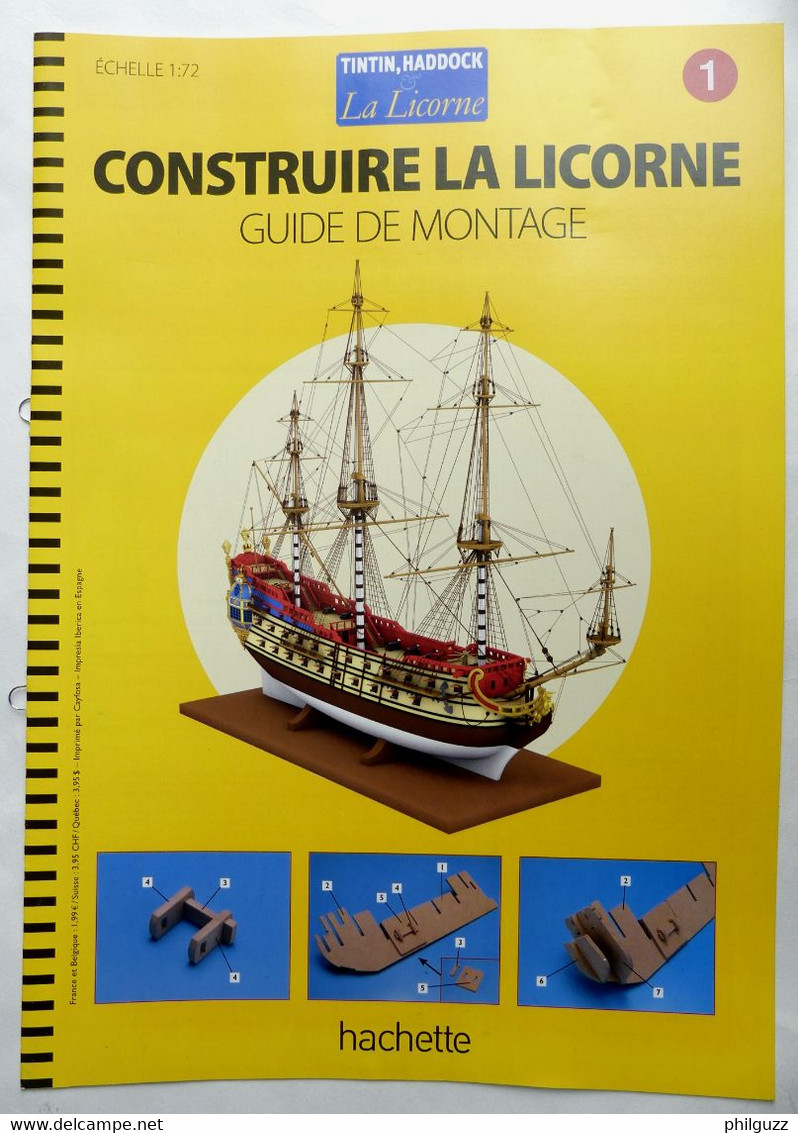 LIVRET N°1 COLLECTION TINTIN MOULINSART CONSTRUIRE LA LICORNE N°1 2011 - Little Figures - Plastic