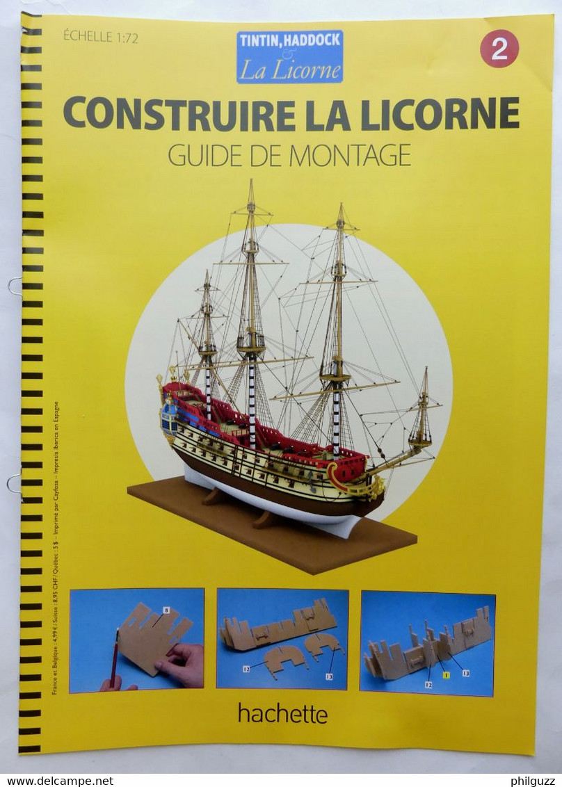 LIVRET N°2 COLLECTION TINTIN MOULINSART CONSTRUIRE LA LICORNE N°2 2011 - Little Figures - Plastic