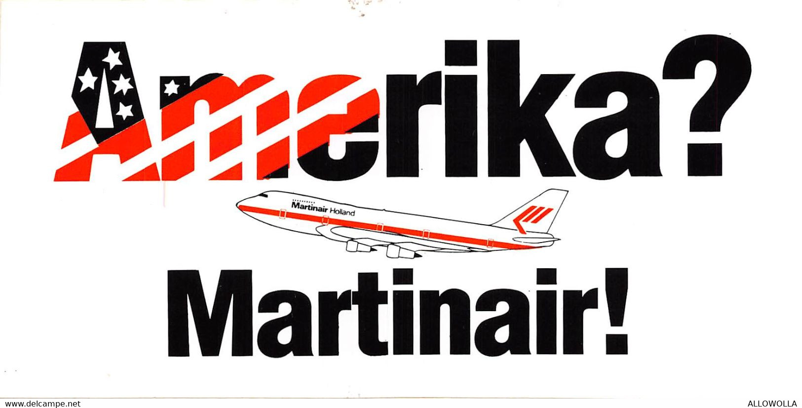 12500 " AMERIKA ? - MARTINAIR ! " ZELFKLEVEND-AUTOADESIVO - Stickers