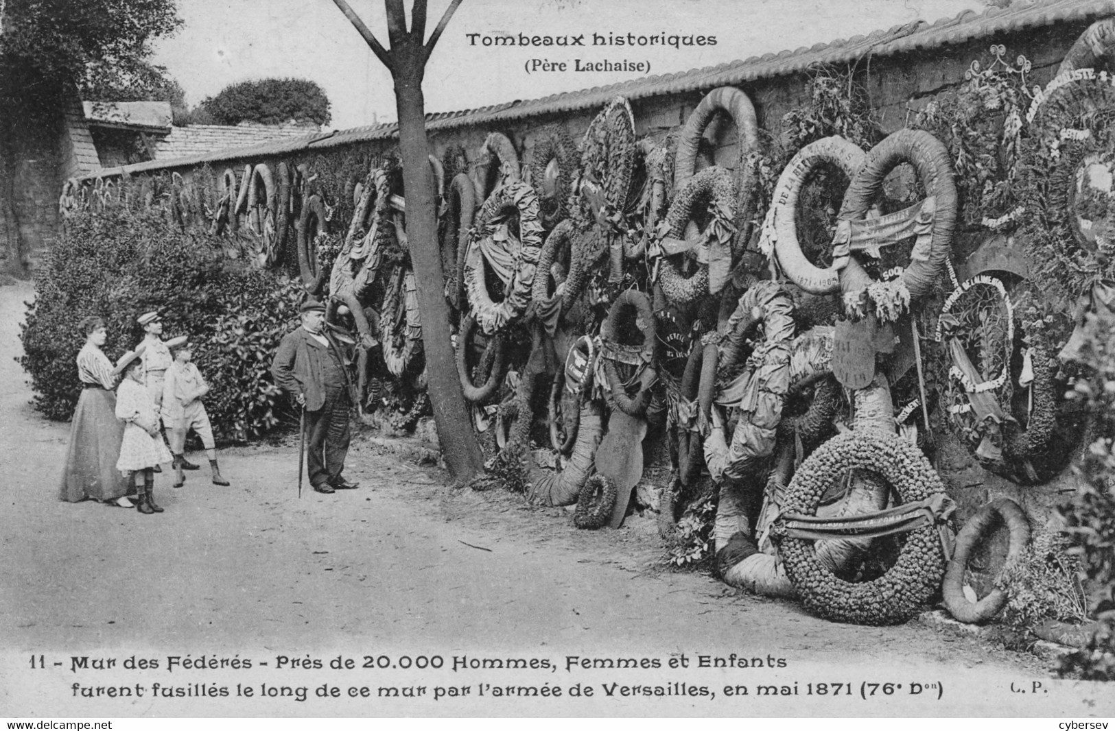 PARIS - Tombeaux Historiques Au  Père Lachaise - Mur Des Fédérés - Près De 20 000 Hommes, Femmes Et Enfants, Fusillés - Other & Unclassified