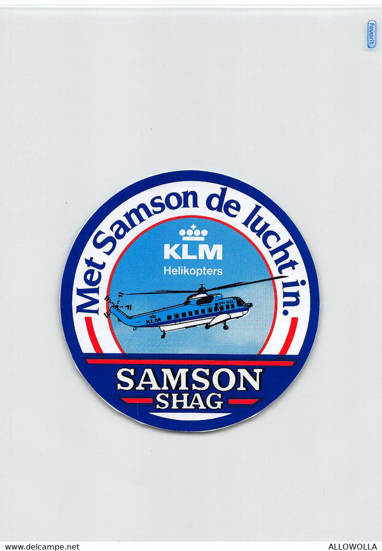 12512 " KLM HELIKOPTERS-SAMSON-SHAG-MET SAMSON DE LUCHT IN. " - Werbung