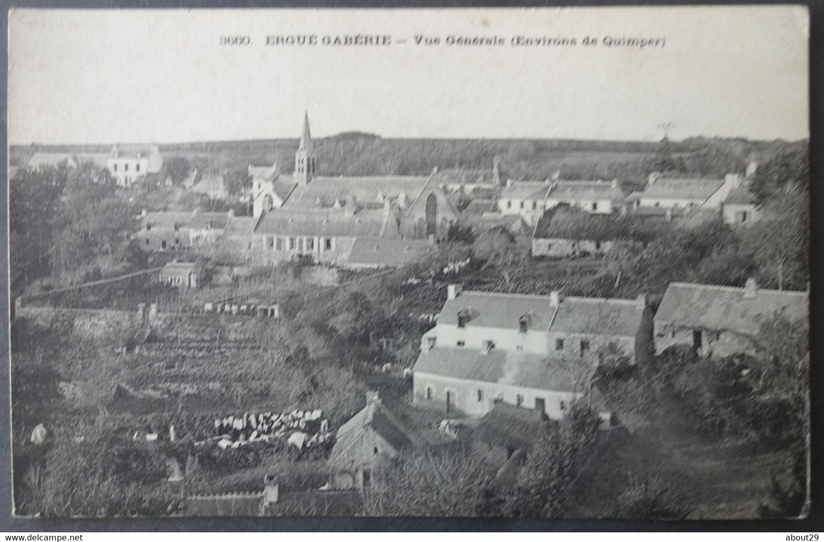 CPA 29 ERGUE GABERIC  (coquille) Vue Générale (environs De Quimper) - Voir état-  Villard 3660 - Réf. D 108 - Ergué-Gabéric