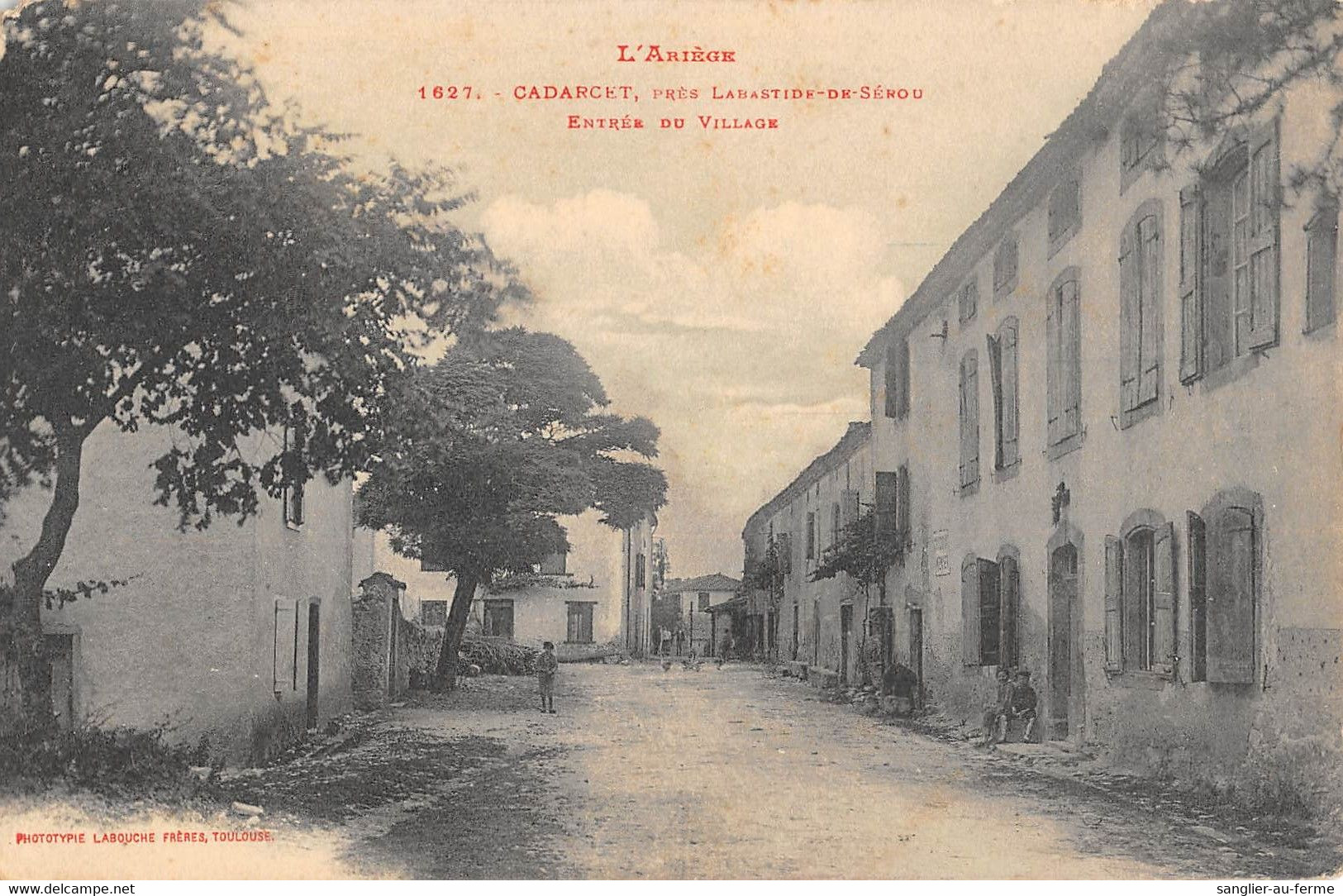 CPA 09 CADARCET PRES LABASTIDE DE SEROU ENTREE DU VILLAGE - Altri & Non Classificati