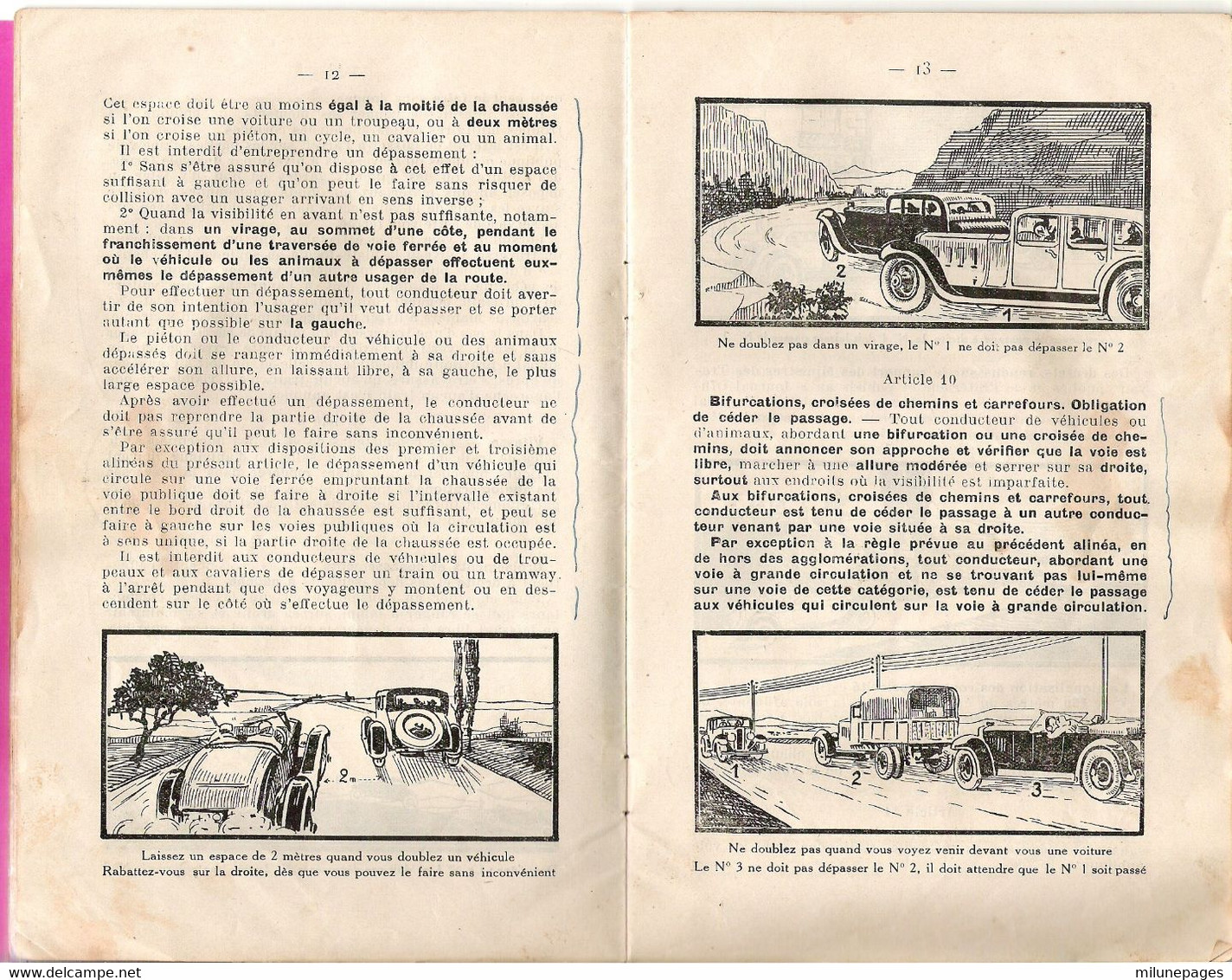 Code De La Route 1938 Art Déco Offert Par L'Auto-école Malet De Tain L'Hermitage Drôme - Auto