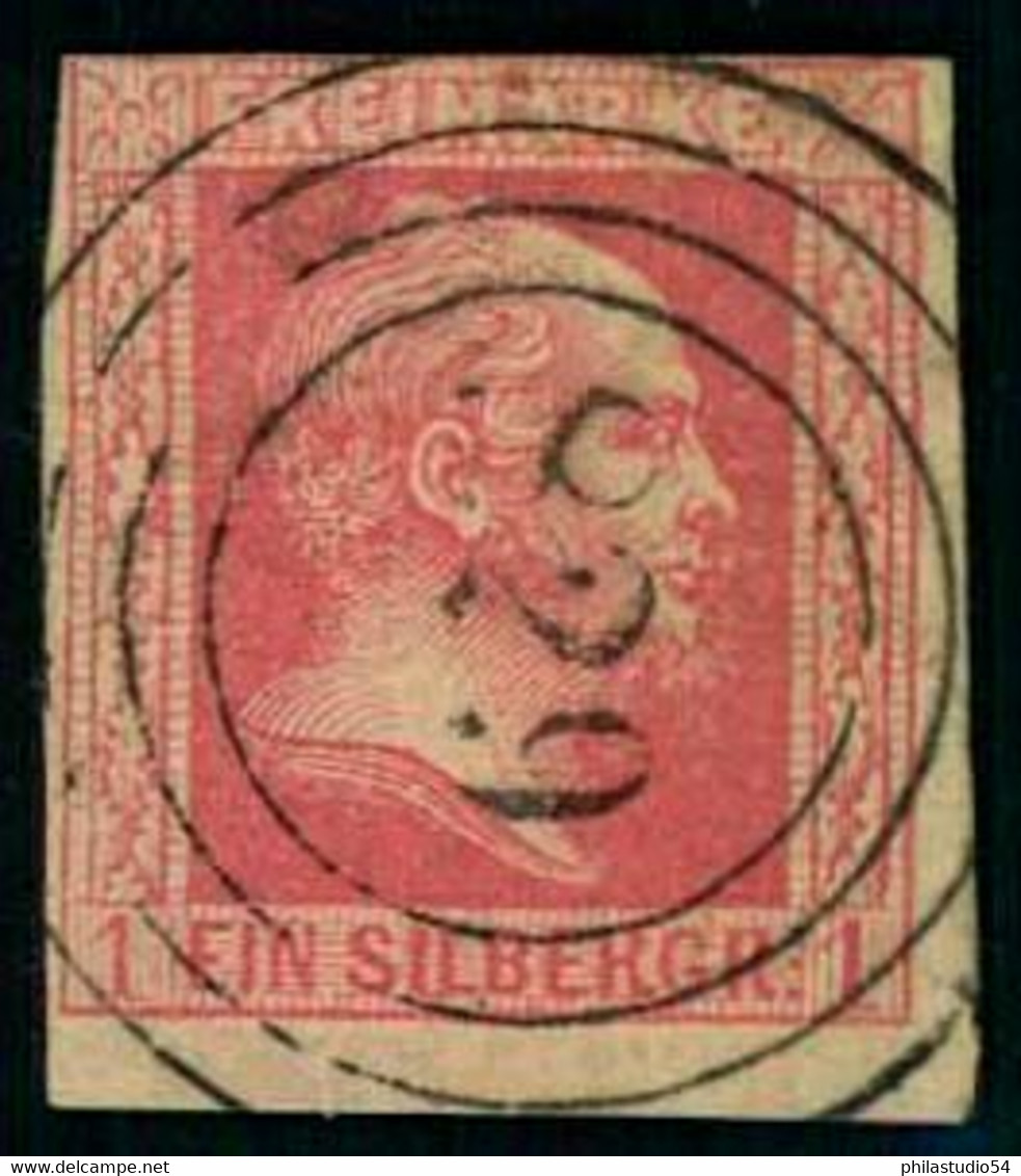 1857, Nummernstempel "826",LENNEP AUF 1 Sgr. - Mchel 8 - Oblitérés