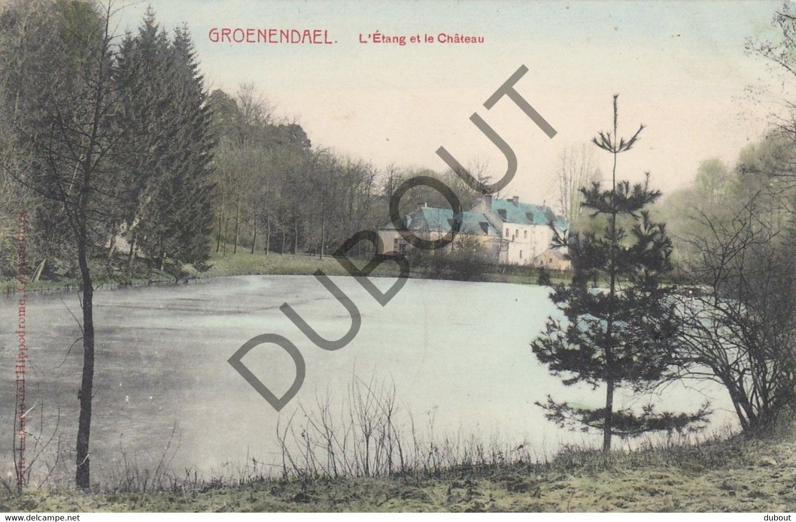 Postkaart-Carte Postale GROENENDAAL/Groenendael - L'étang Et Le Château   (C739) - Hoeilaart