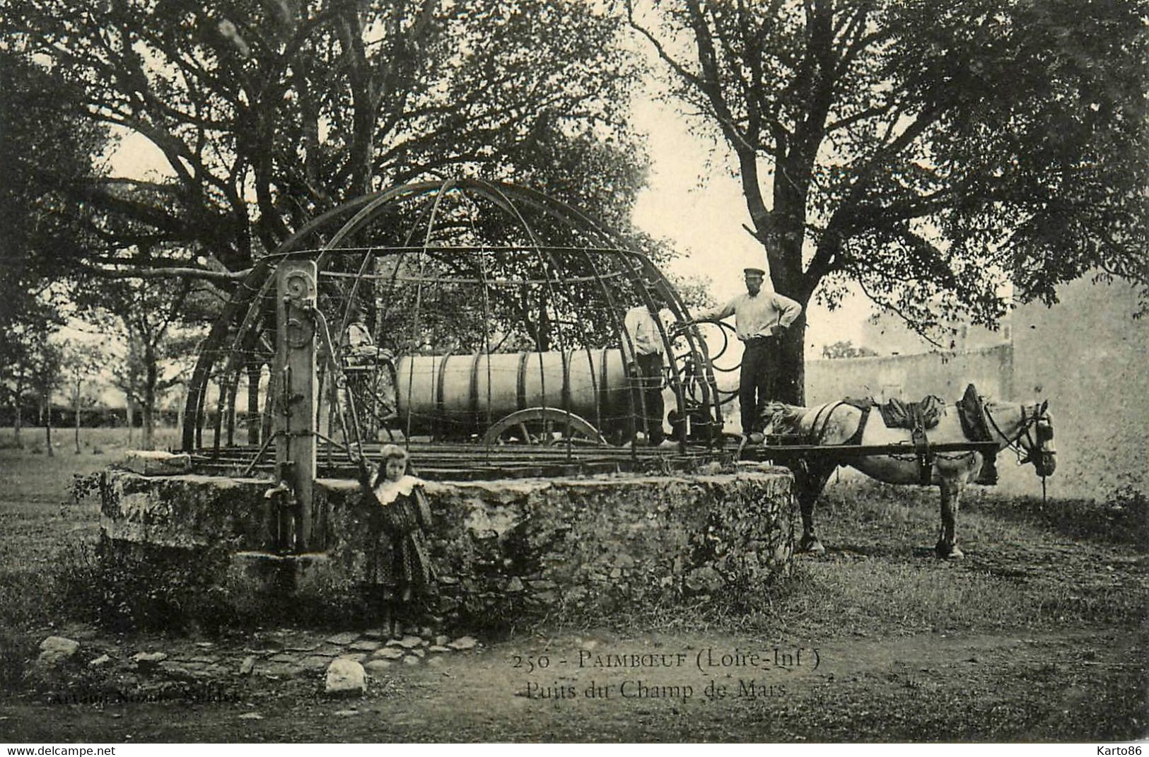 Paimboeuf * Porteur D'eau Attelage Cheval * Puits Du Champ De Mars - Paimboeuf