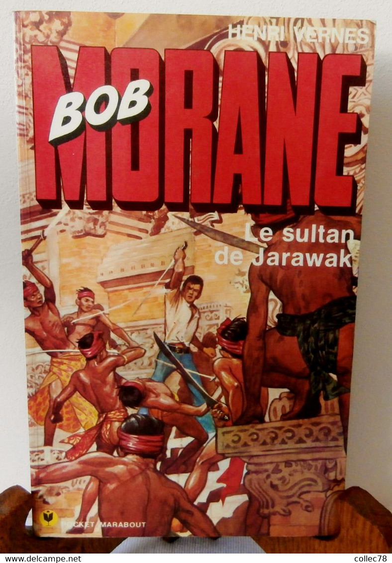 BOB MORANE N°8 "LE SULTAN DE JARAWAK" - POCKET MARABOUT - HENRI VERNES - Rare Retirage Type 12 - Abenteuer