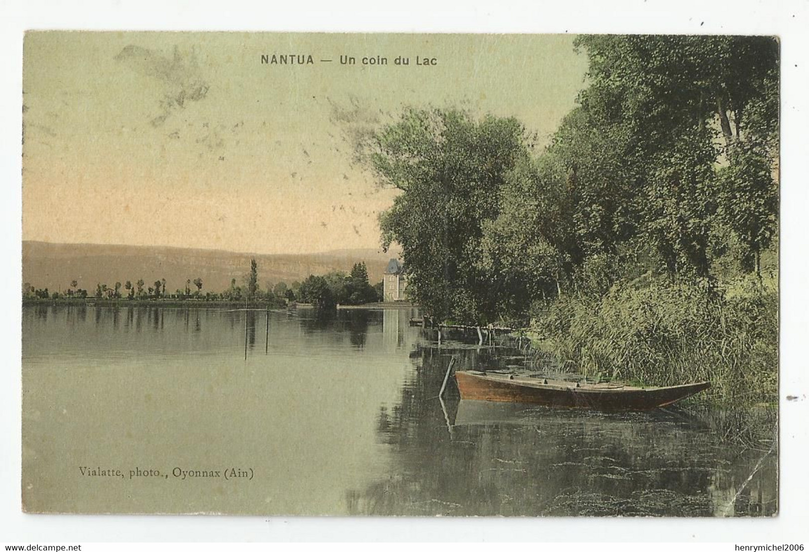 01 Ain Nantua Un Coin Du Lac Barque Ed Vialatte D'oyonnax - Nantua