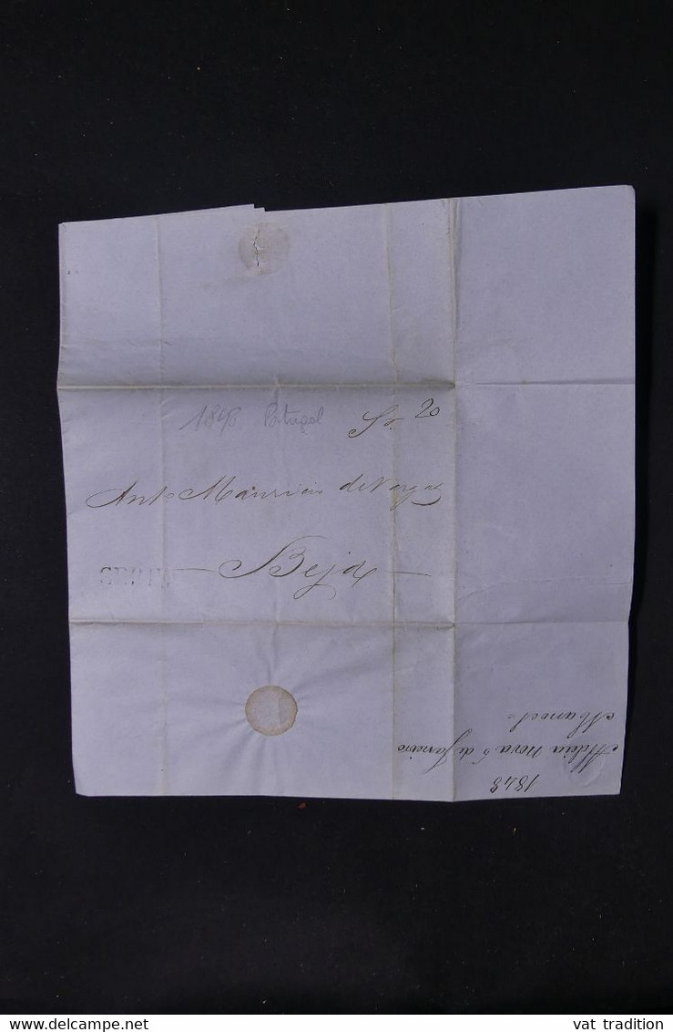 PORTUGAL - Lettre Avec Texte Pour Béja En 1848 , à Voir - L 98835 - ...-1853 Préphilatélie