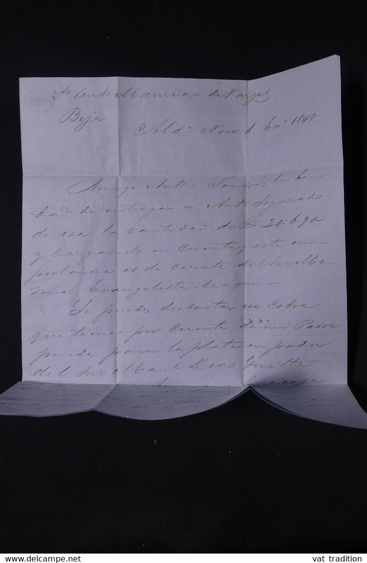 PORTUGAL - Lettre Avec Texte Pour Béja En 1848 , à Voir - L 98835 - ...-1853 Prephilately