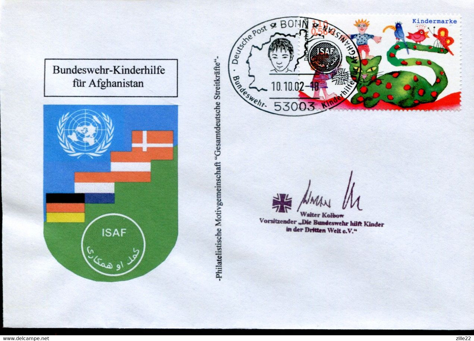 Germany Special Cover - ISAF, Children Help Afghanistan - Militaria