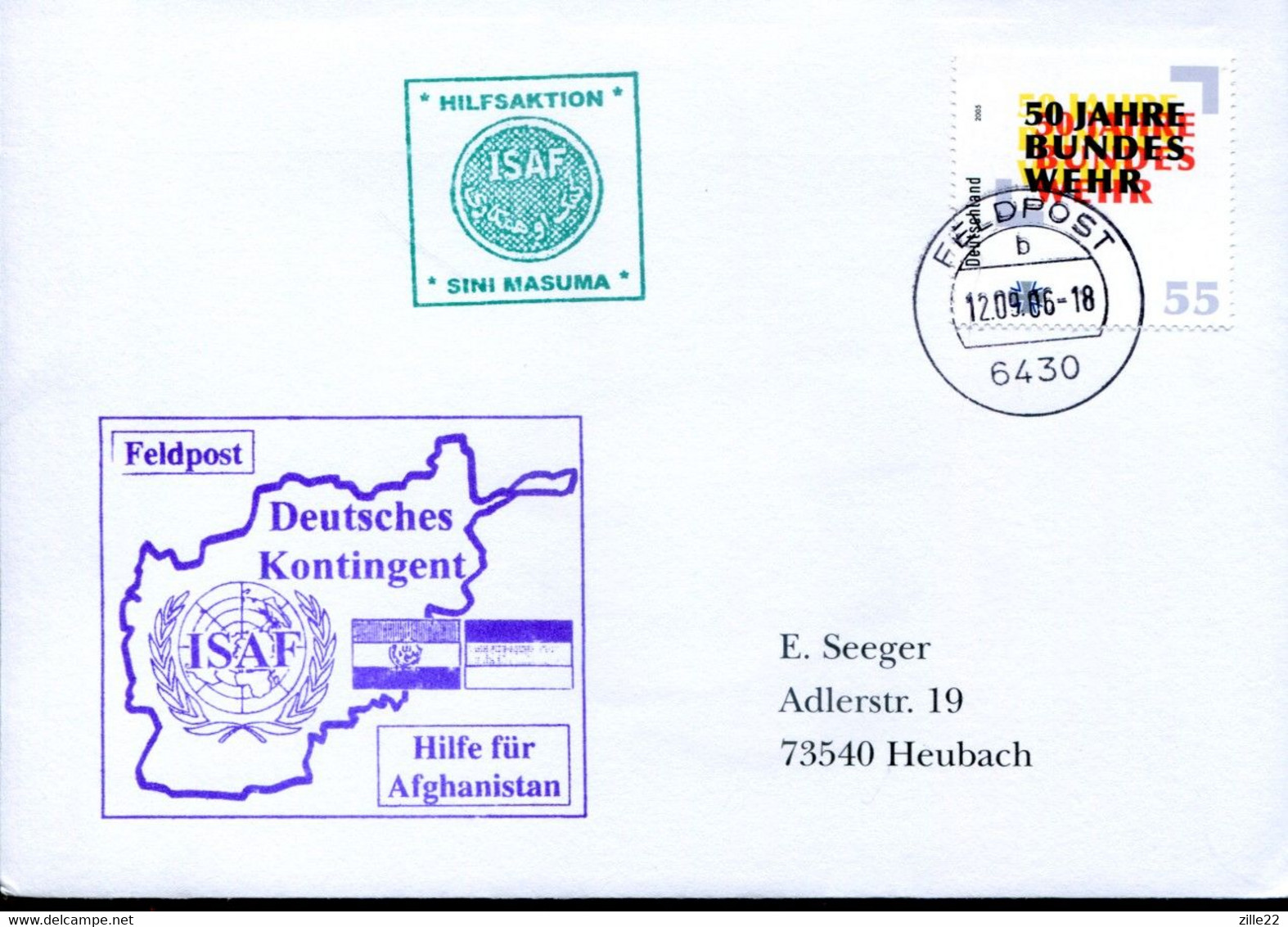Germany Special Cover - ISAF, Afghanistan Field Post - Militaria