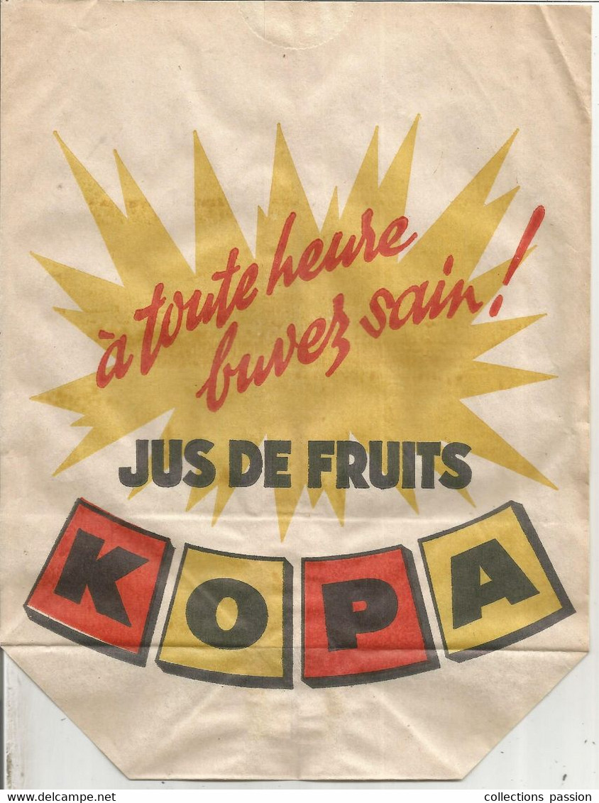 Pochette , Sac ,publicité , JUS DE FRUITS KOPA ,neuf,  255 X 195 Mm,  Frais Fr 1.95 E - Other & Unclassified