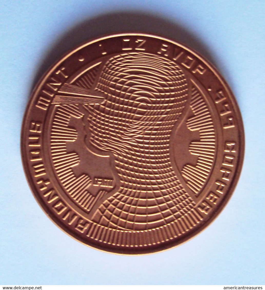 USA .999 Fine Copper Round 'Bitcoin' Image - 1 Ounce Avoirdupois - UNCIRCULATED - Other - America