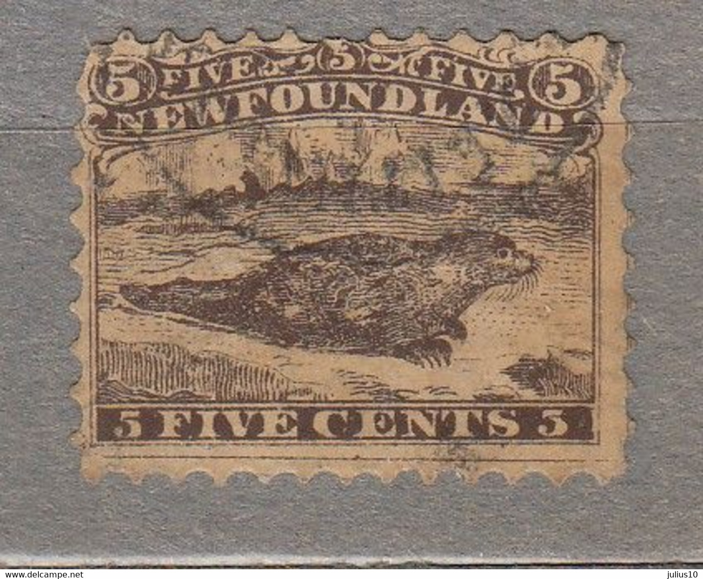NEW FOUNDLANDS 1866 5 Cent Brown Used(o) Mi 17 #28574 - 1865-1902