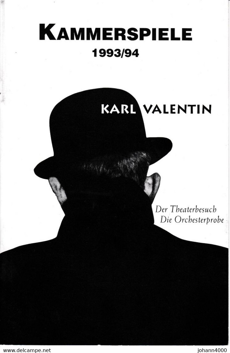 Program Kammerspiele  Wien 1994  Karl Valentin      Der Theaterbesuch - Theater, Kostüme & Verkleidung