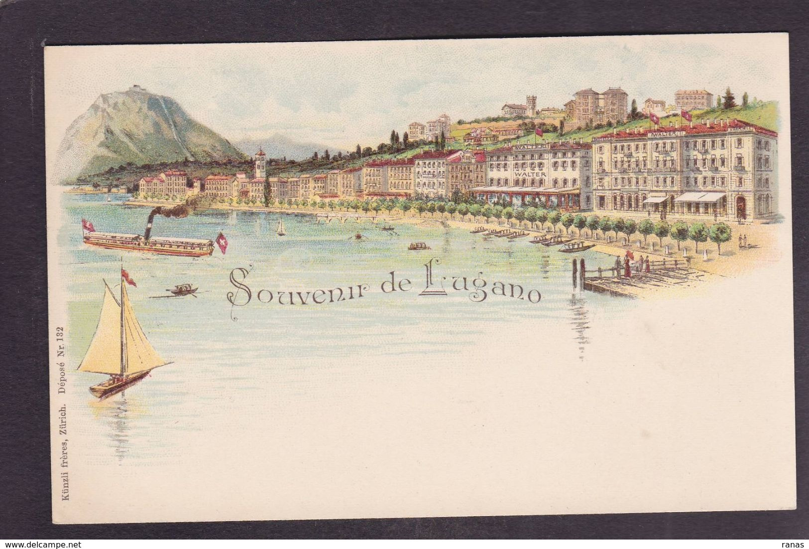 CPA Suisse Helvétia Schweiz Svizzera Non Circulé Litho Gruss Tessin Lugano - Lugano