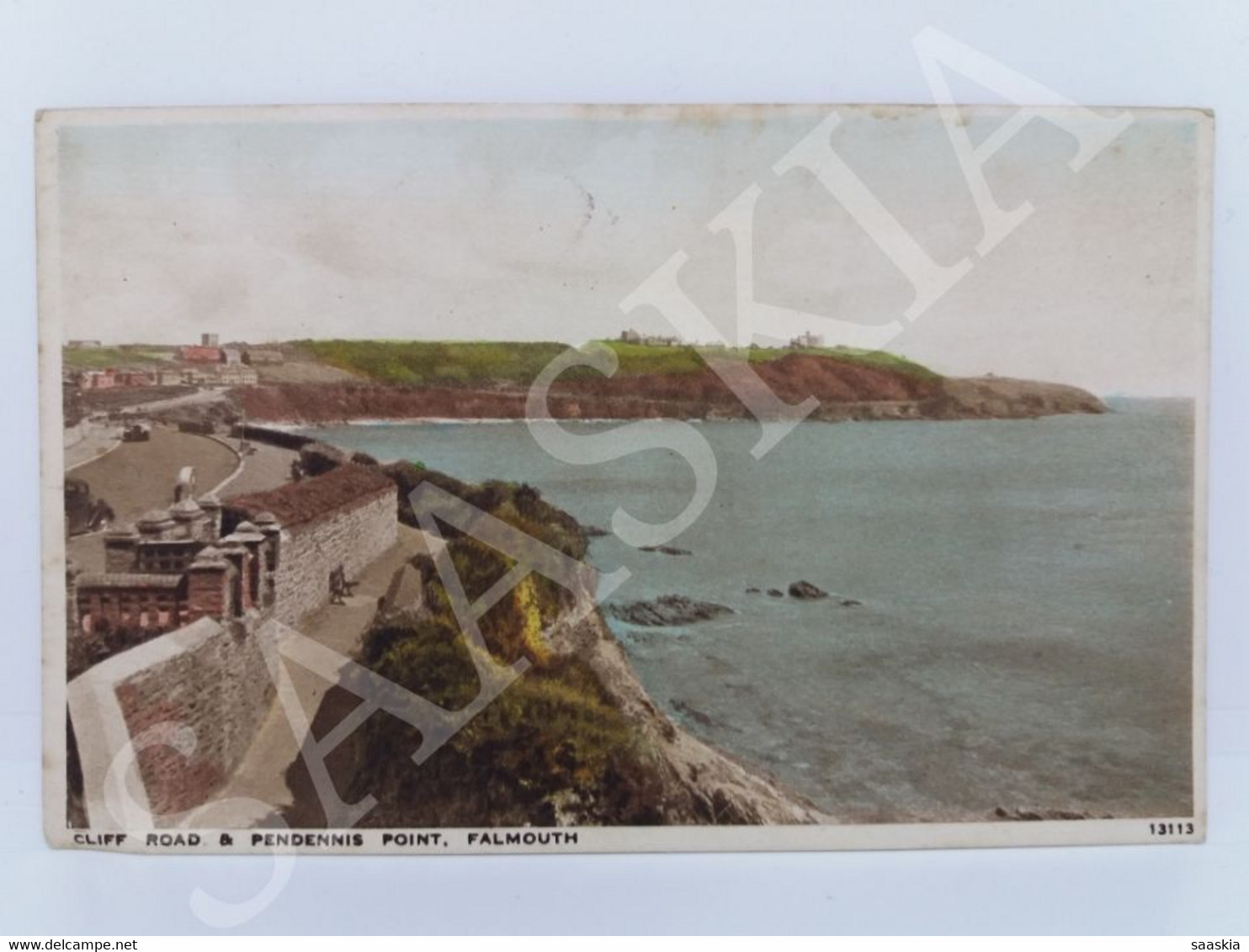 #CPA.543 - Cliff Road & Pendennis Point Falmouth 13113 - " Gravure Style " - Royaume Uni Angleterre Cornouaille - Falmouth