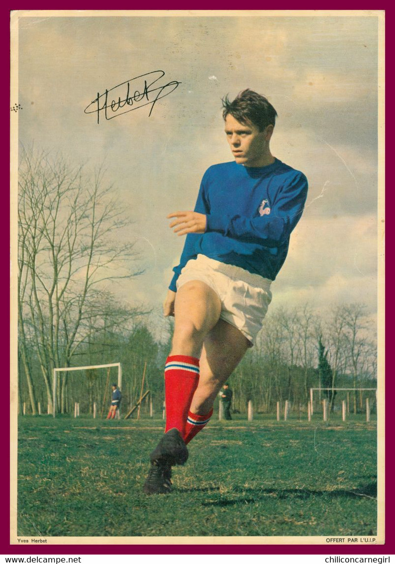 Autographe Yves HERBET - U.A Sedan - Torcy 1966 - World Championship - Footballeur Foot - Offert Par CALTEX - Photo ARON - Affiches