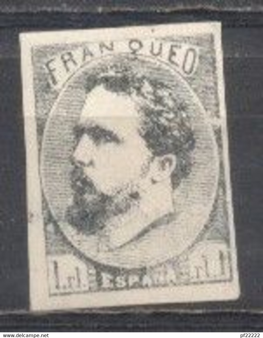 España,1873,Edifil 156 Negro, Carlos VII, Usado - Oblitérés