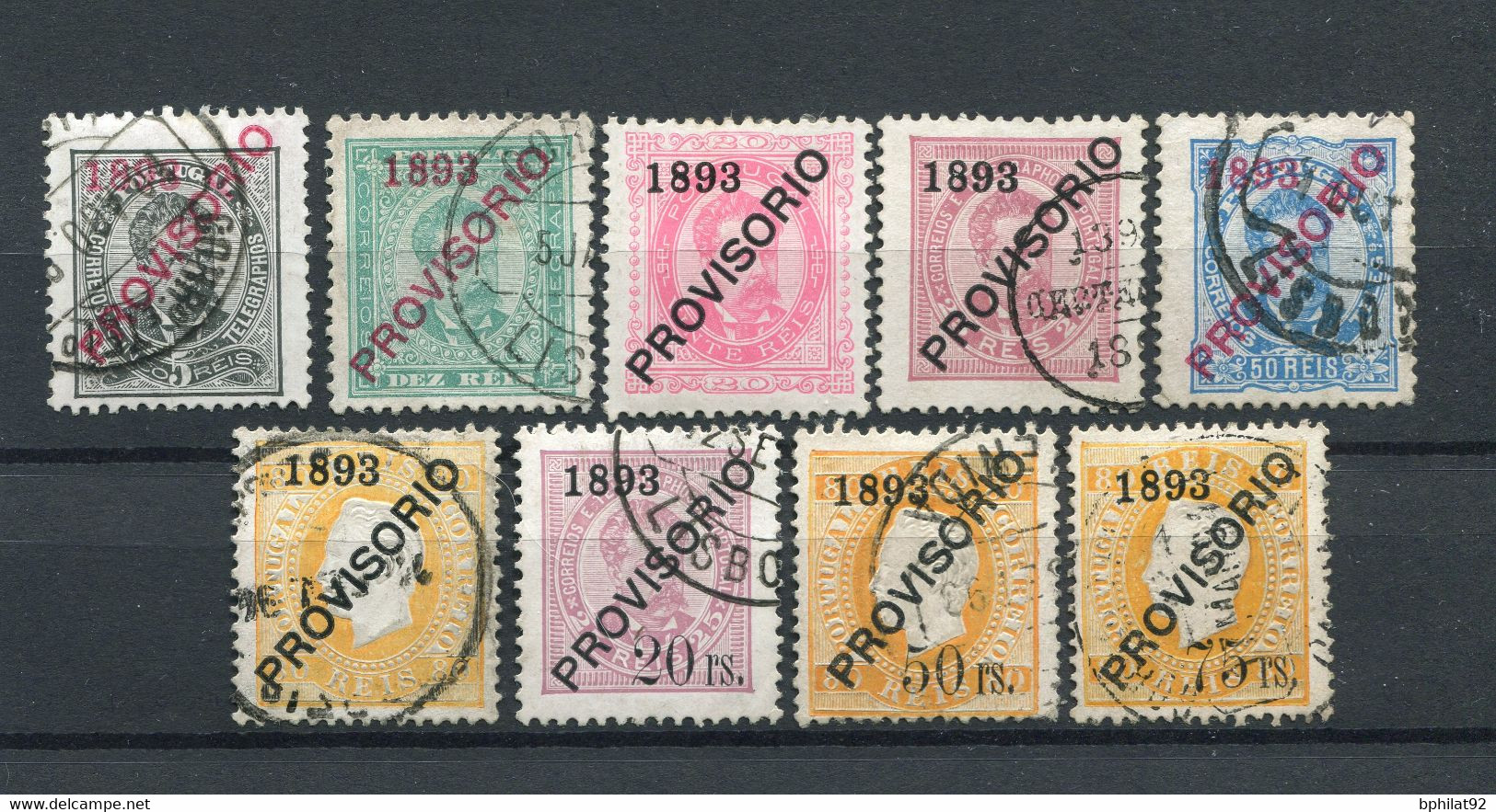 !!! PORTUGAL, SERIE N°87/95 OBLITEREE SAUF N°89 NEUF*, N°94 AVEC LEGER CLAIR - Used Stamps