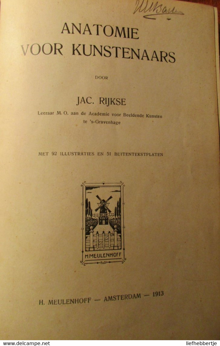 Anatomie Voor Kunstenaars - Door J. Rykse - 1913 - Dessins