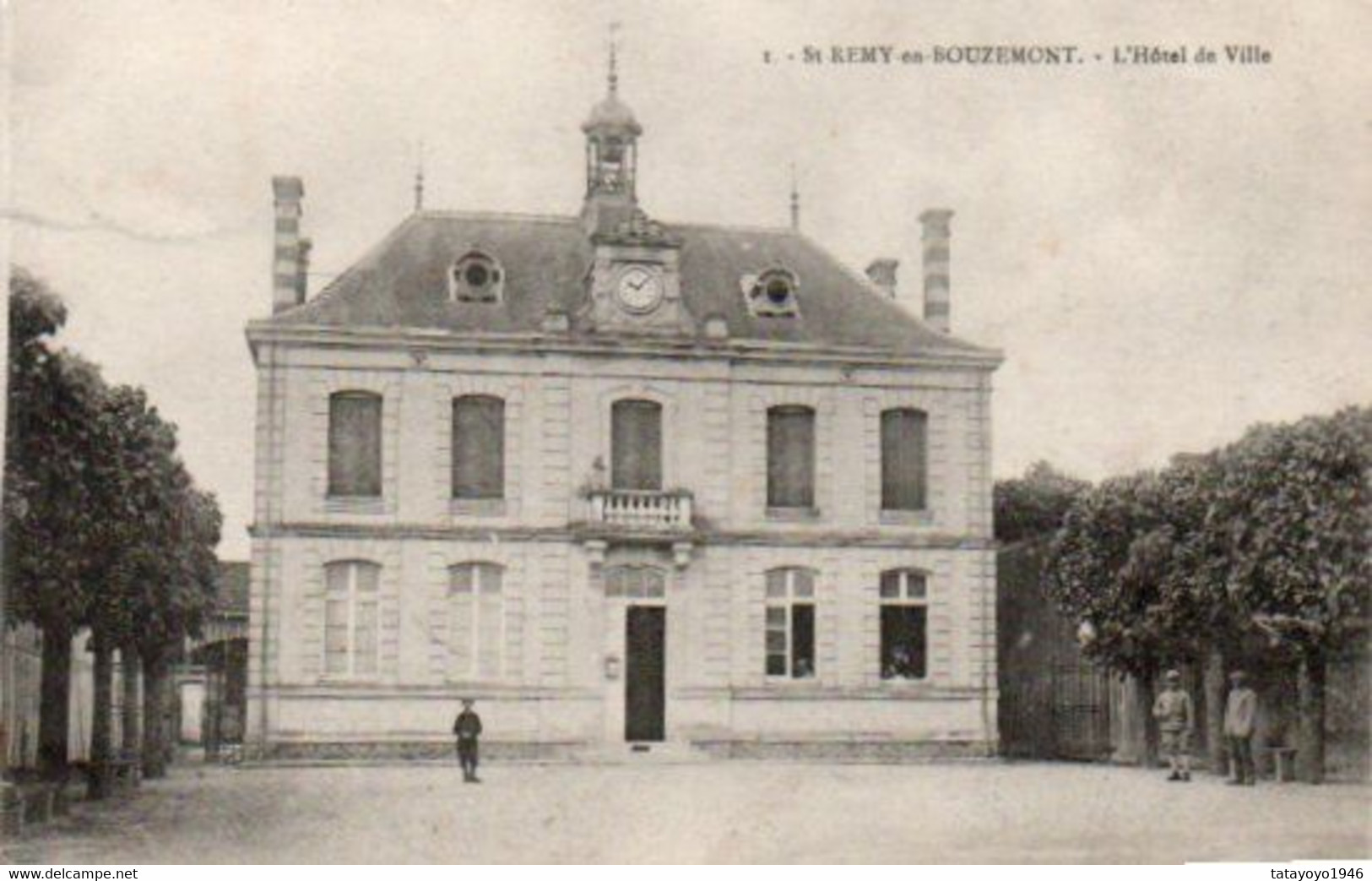 St  Remy En Bouzemont  L'hotel De Ville Voyagé En 190??? Mais N'a Plus De Timbre - Saint Remy En Bouzemont