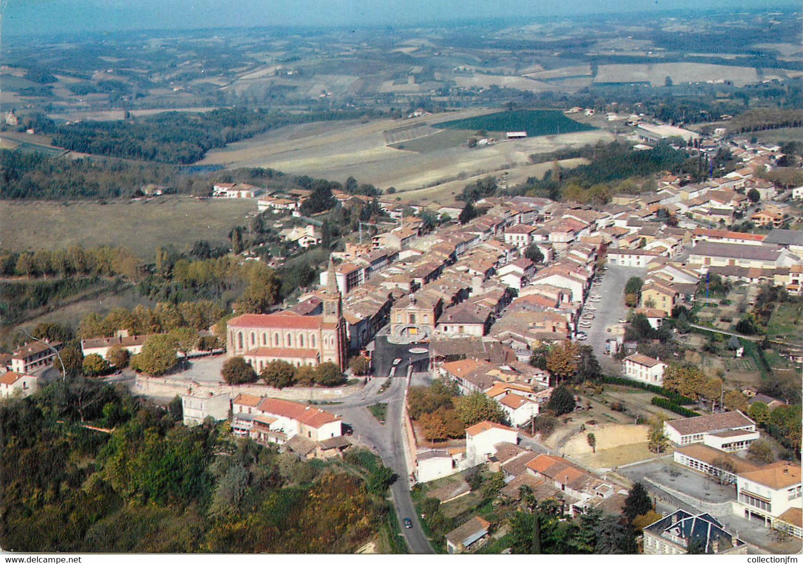 / CPSM FRANCE 82 "Lafrancaise, Vue Générale Aérienne" - Lafrancaise