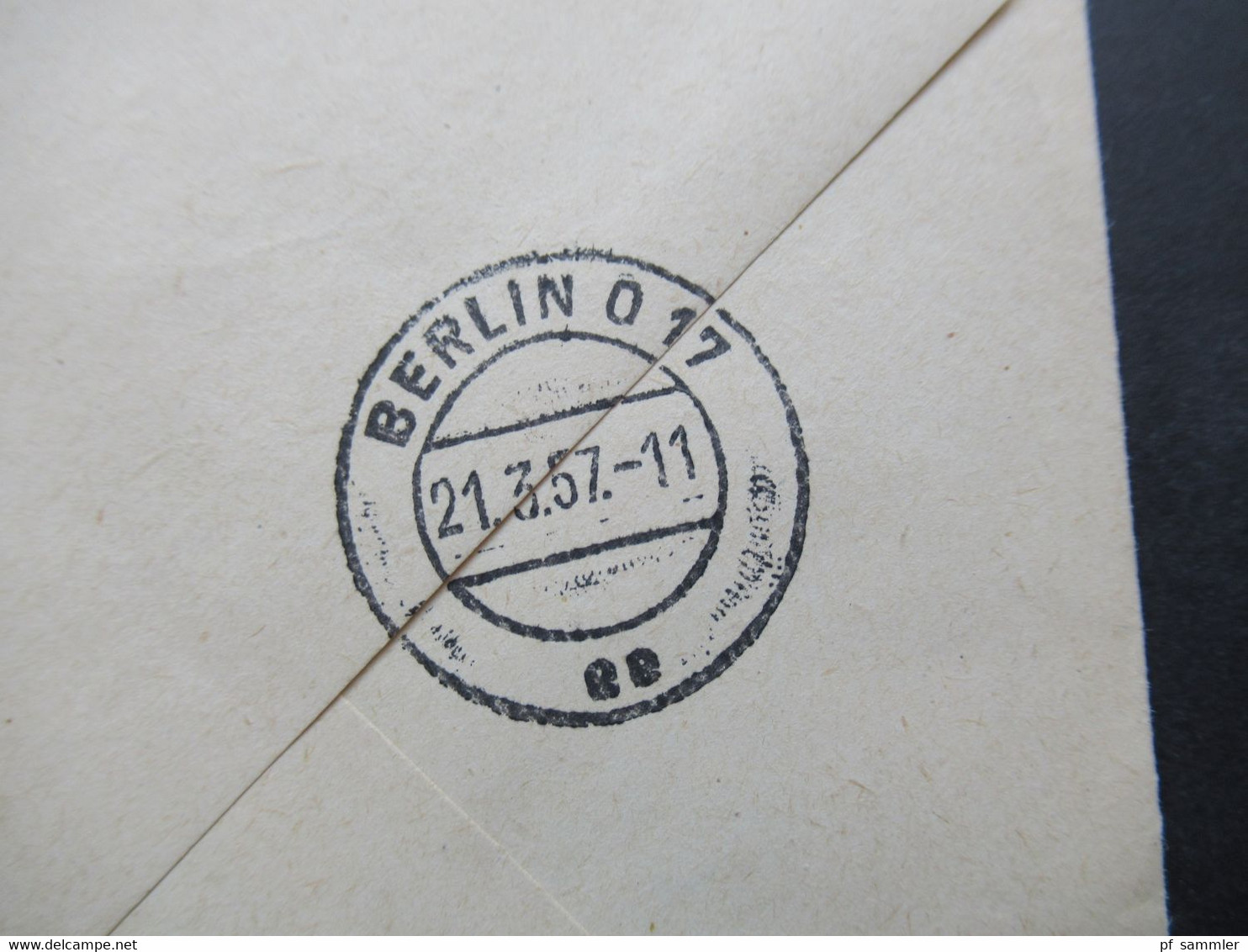 DDR 1957 Dienst ZKD Nr.7 EF VEB Maschinen Und Apparatebau Staßfurt Rücks. 3 Stempel Berlin, Stassfurt Und Oranienburg - Sonstige & Ohne Zuordnung