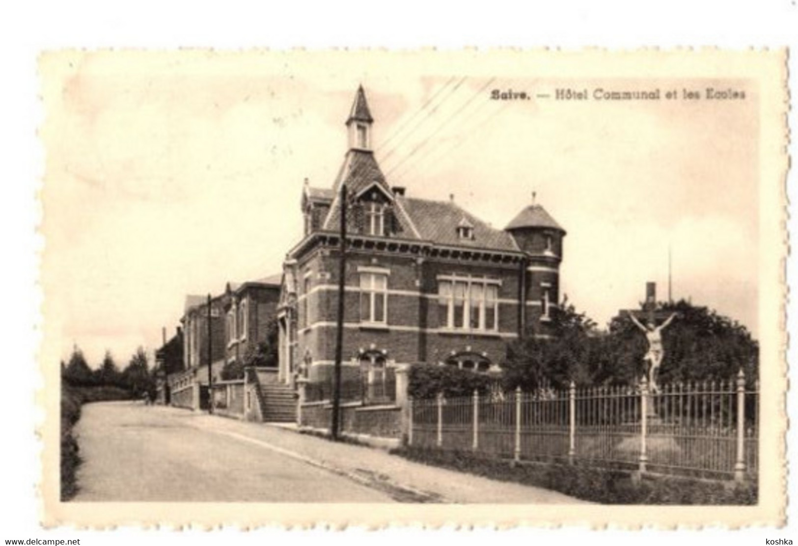 SAIVE - Hôtel Communal Et Les écoles - Envoyée En 1950 - Blégny