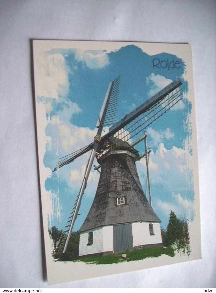 Nederland Holland Pays Bas Rolde Met Molen Fraai - Rolde