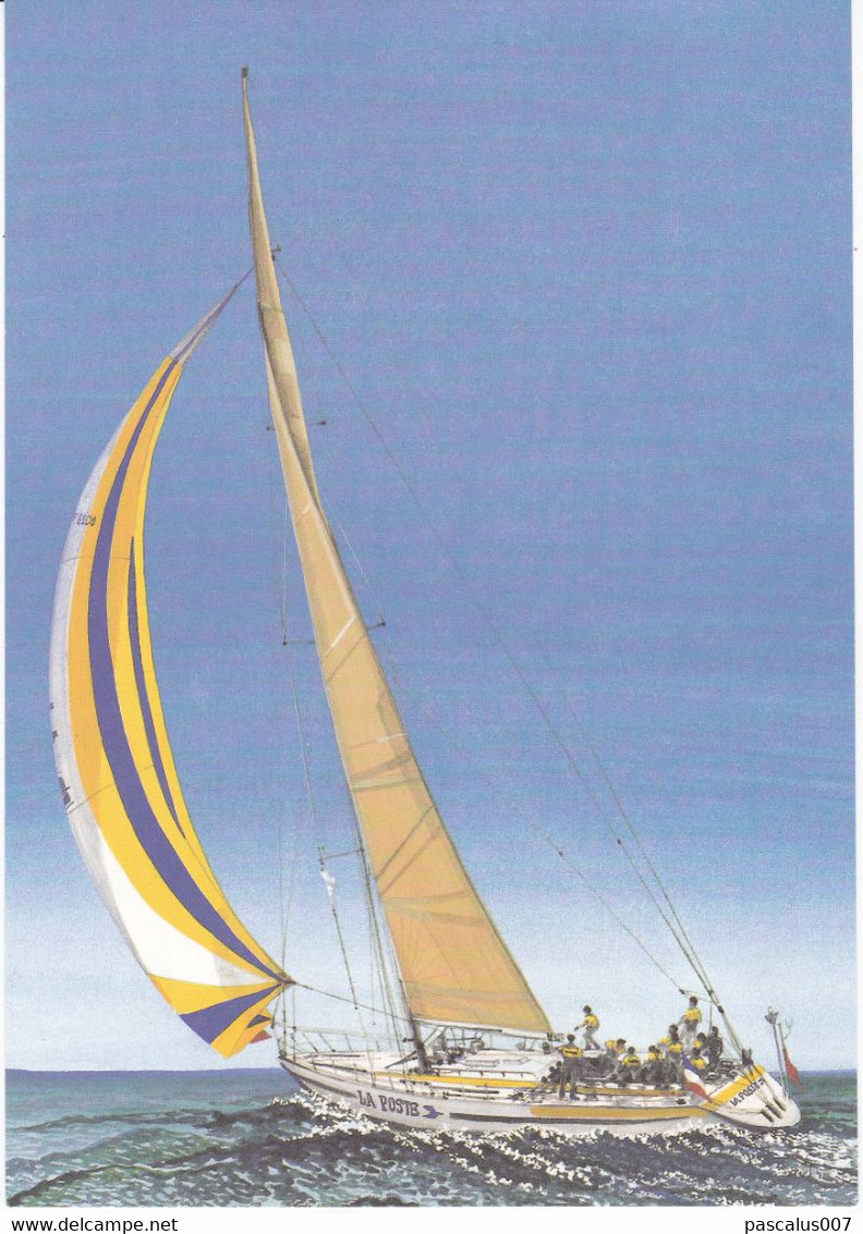 B01-373 2 Grandes Cartes Maximum France 1993 Entiers Postaux Maxi Yacht La Poste - Collezioni & Lotti: PAP & Biglietti
