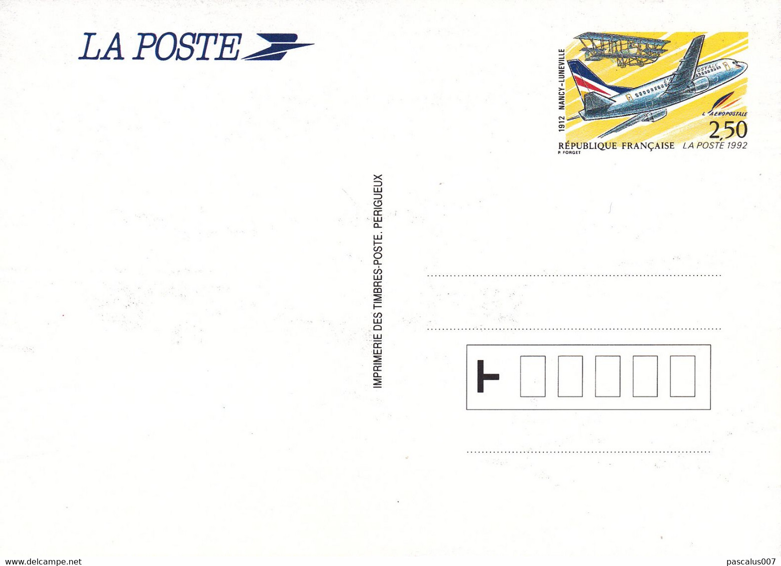 B01-373 1 Carte Maximum Et 1 Carte Postale Entiers Postaux France Aéropostale Et 1792 An 1 De La République - Collections & Lots: Stationery & PAP