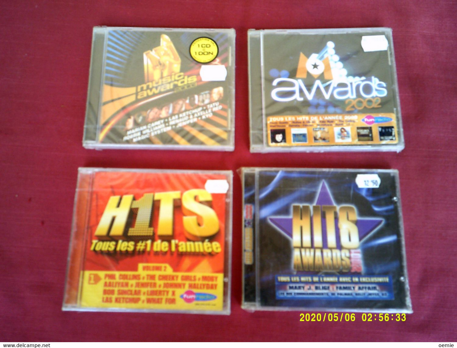 LOT DE 4 CD  COMPILATION    AWARDS  2001 + 2002 + 2003  + HITS DE L'ANNEE  VOL 2 - Compilations