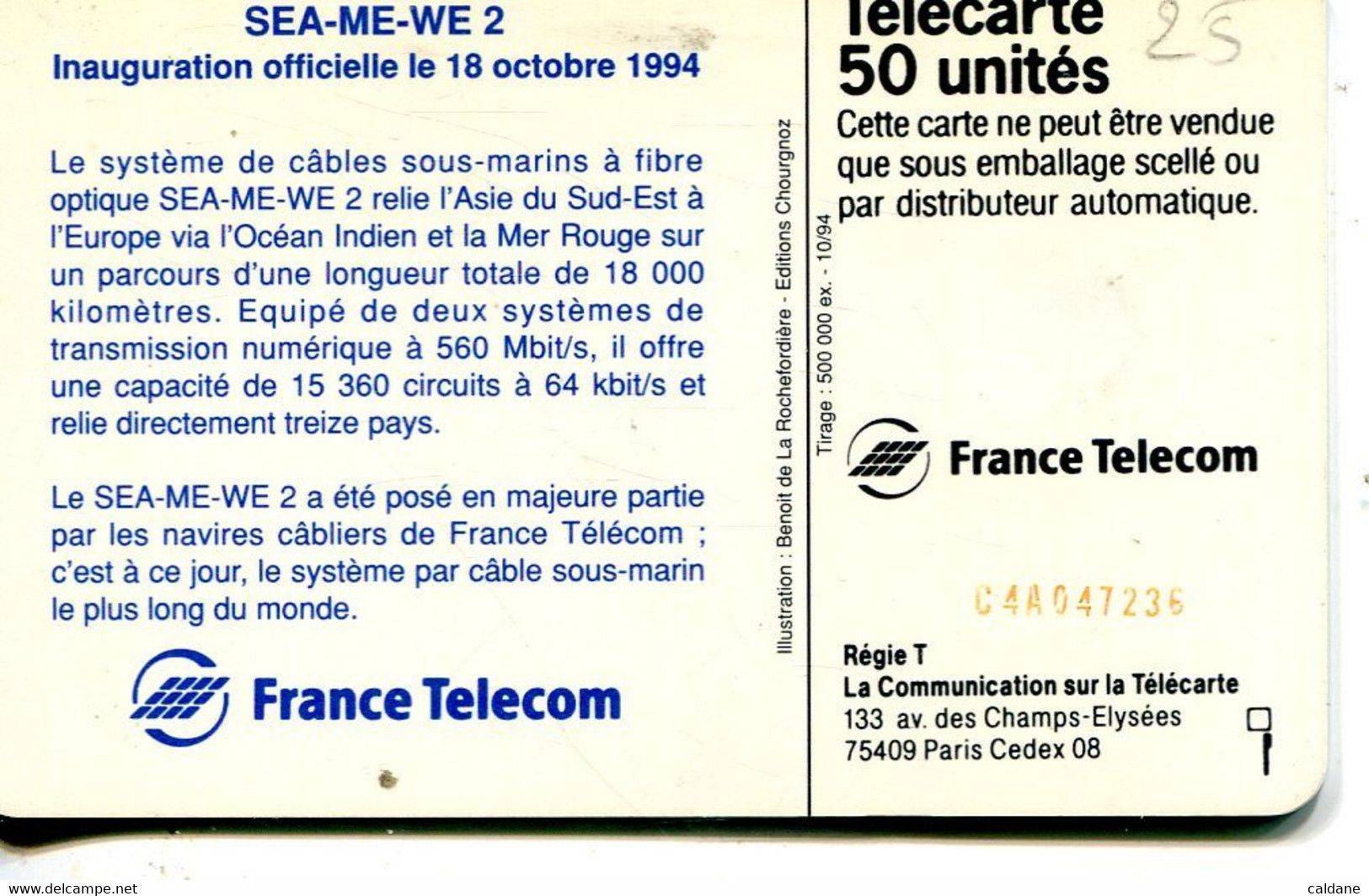TELECARTE  France Telecom  50. UNITES - Opérateurs Télécom